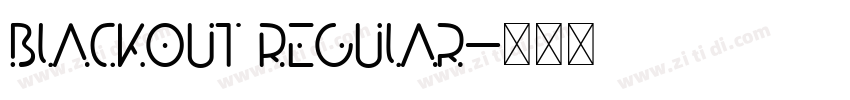 Blackout Regular字体转换